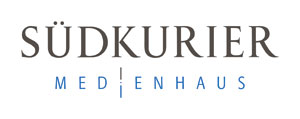 Logo des Südkuriers Medienhauses, bestehend aus Schriftzug in grau und blau.