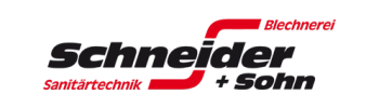 Logo von Schneider + Sohn, spezialisiert auf Sicherheitstechnik, in rot und schwarz gestaltet.