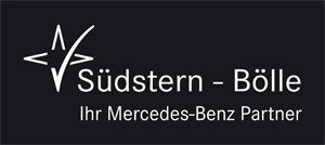 Logo von Südstern-Bölle, einem Partner von Mercedes-Benz, auf schwarzem Hintergrund.