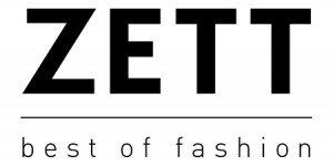 Logo von ZETT mit dem Slogan "best of fashion" darunter.